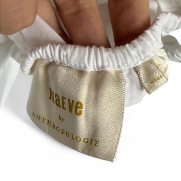 Anthropologie Maeve White Elastic Detail - Picture 6 of 7